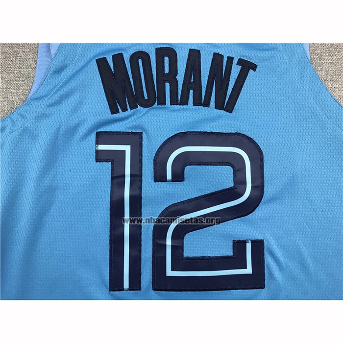 Camiseta Memphis Grizzlies Ja Morant NO 12 Statement 2019-20 Azul